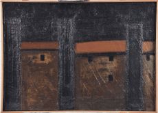 paysage de Silesie XIII - 50 x 70 _ huile - toile - 1961- PL- nr 8.